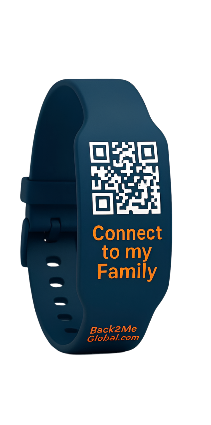 Smart safety Wristband with QR code ID for Adults
