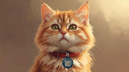 Smart Pet Tag with QR Code - Safety & Easy Identification